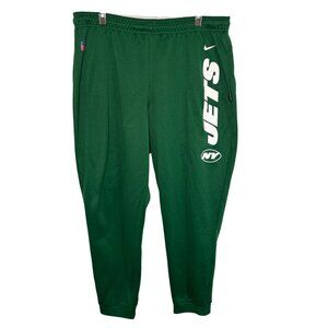 Nike Mens NFL New York Jets Green Sweatpants Size 4XL Big Logo Dri-Fit